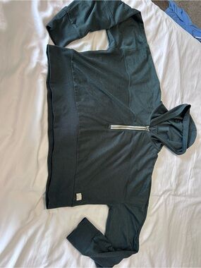Vuori Dark Teal Half‑Zip Hoodie